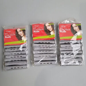 Set Of 3 Magic Collection Packs Cold Wave Rods 3/8" Long Gray New SEALED 36 Pcs